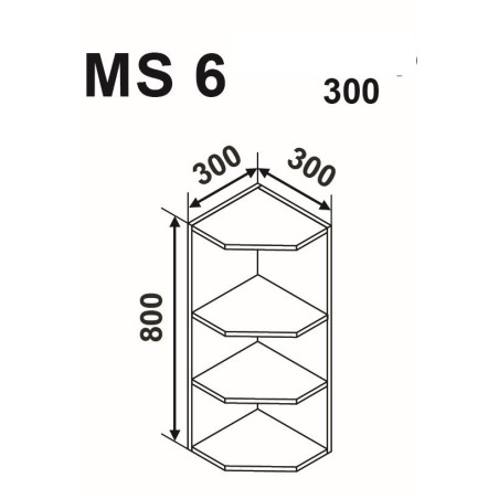 GLORIA MS6 300 felső sarok modul