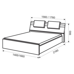 FENIX franciaágy – modern hálószobai ágy