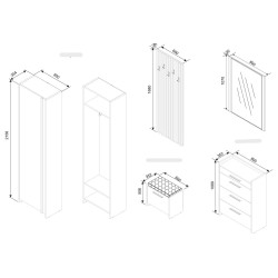 SORAL előszoba bükk-fehér