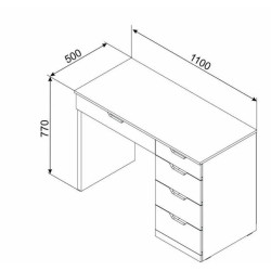 JOLIE fésülködőasztal