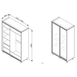 Tolóajtós gardróbszekrény – Választható méret és szín | Lakásform.hu