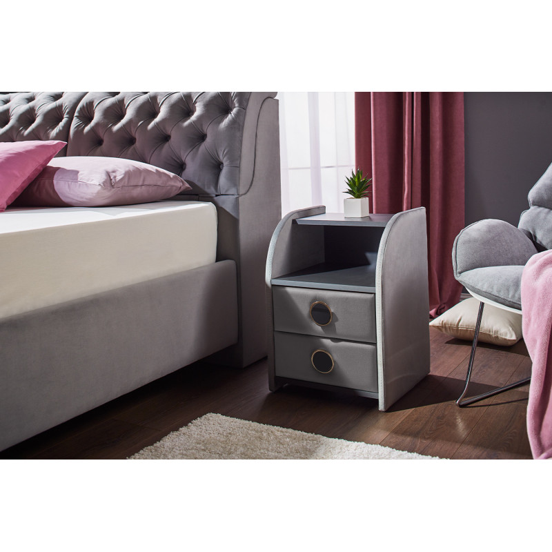 FRANT kárpitozott éjjeliszekrény – Elegáns és praktikus hálószobai bútor | Lakásform.hu