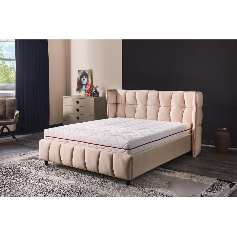 SOMSOFT 22 cm ortopéd habszivacs matrac – Memory Foam, közepesen puha, antibakteriális huzattal