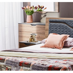 HAPPA 3 fiókos komód – modern, természetes faerezetű, elegáns tárolóbútor