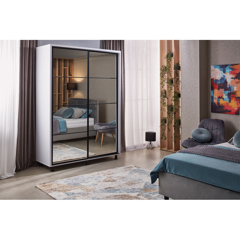 TARION gardrób tükörrel – modern tolóajtós szekrény, elegáns és helytakarékos kialakításban