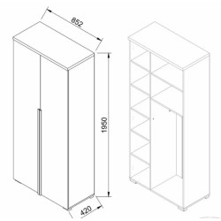 TEDU gardróbszekrény – Tágas, modern ruhásszekrény | Lakásform.hu
