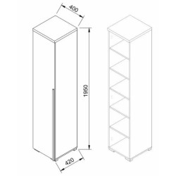 TEDU ajtós szekrény polcokkal – Modern, helytakarékos tárolószekrény | Lakásform.hu