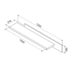 TEDU fali polc 1,2 m – Modern és praktikus falipolc | Lakásform.hu