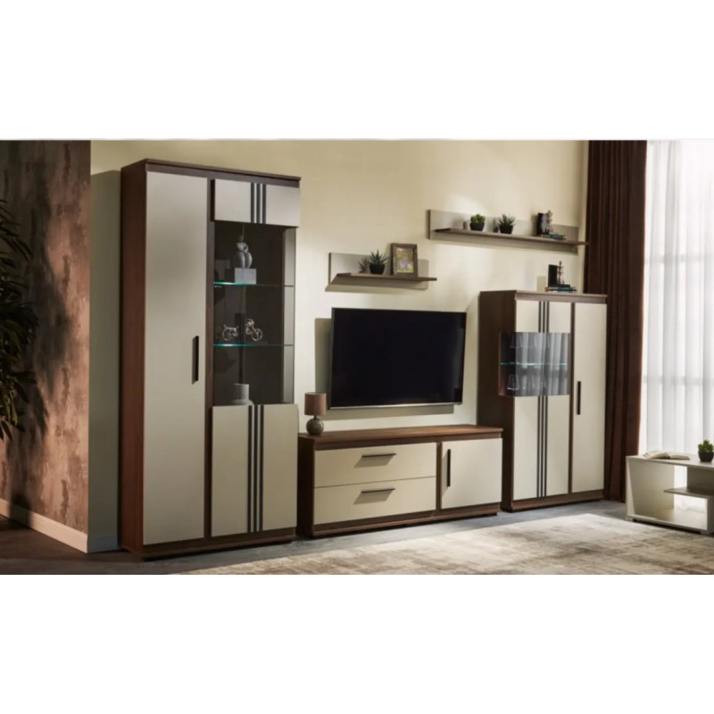 FIRENZE nappali vitrin 1,5 m – Elegáns üvegajtós vitrin | Lakásform.hu