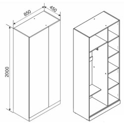 PEROLA gardróbszekrény 0,85 m – Modern tárolóbútor | Lakásform.hu