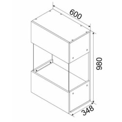 PEROLA függőleges üveges fali szekrény 0,6 m – Modern üvegajtós tároló | Lakásform.hu