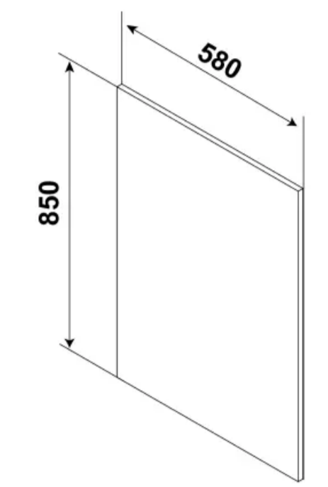 Mosógép oldallap 850