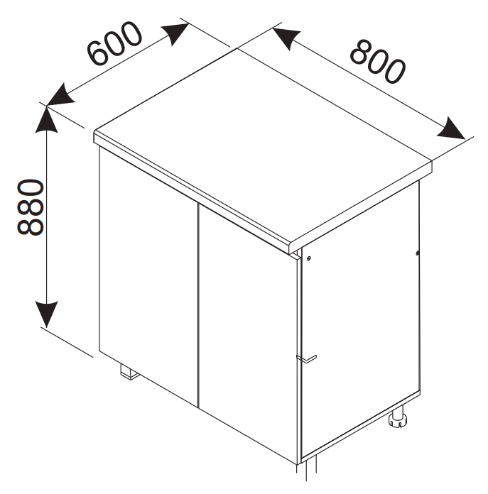 Alsó modul (mosogató) 800 AI