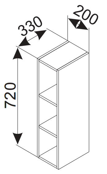 Felső modul (polcos) 200 FS