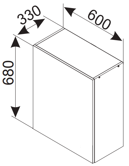 Felső modul (teleszkópos páraelszívó) 600 ES