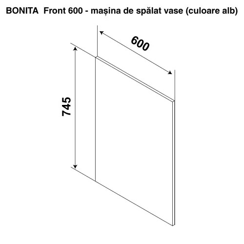 600 mosogatógép előlap