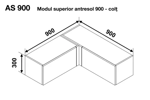AS 900 sarok magasító modul