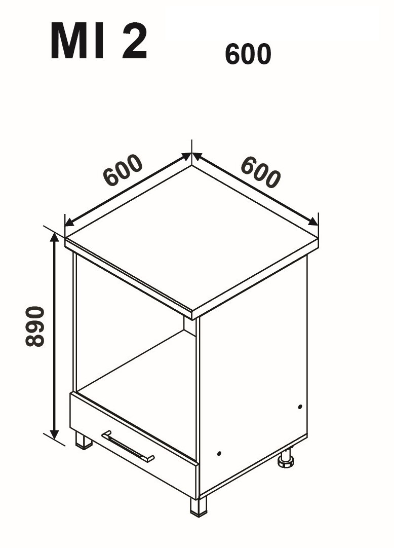 MI2 600 alsó modul (sütőhöz)