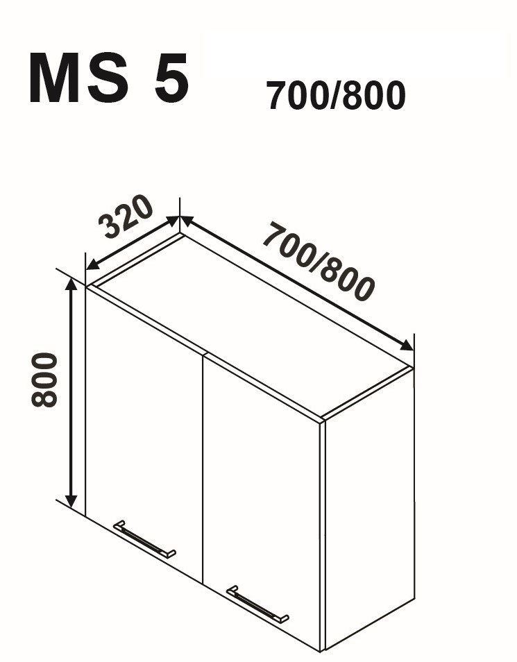 MS5 600 felső modul (2 ajtós)