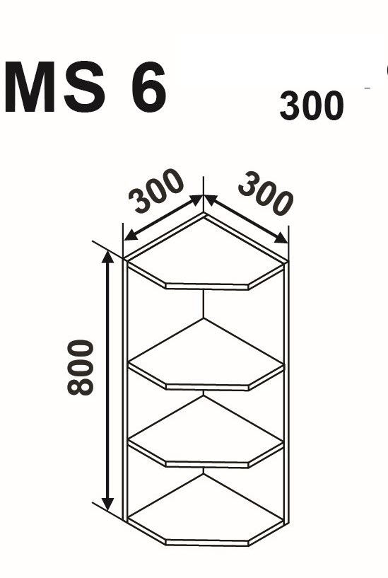 MS6 300 felső sarok modul