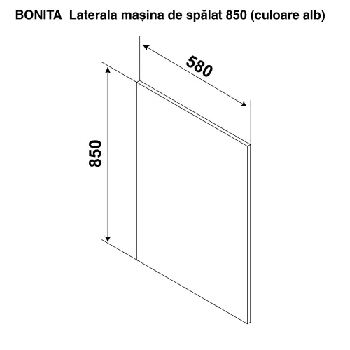 mosógép oldallap 850