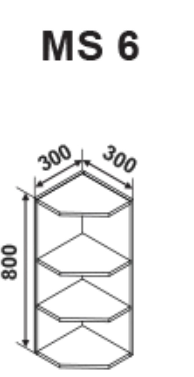 MS6 300 felső sarok modul