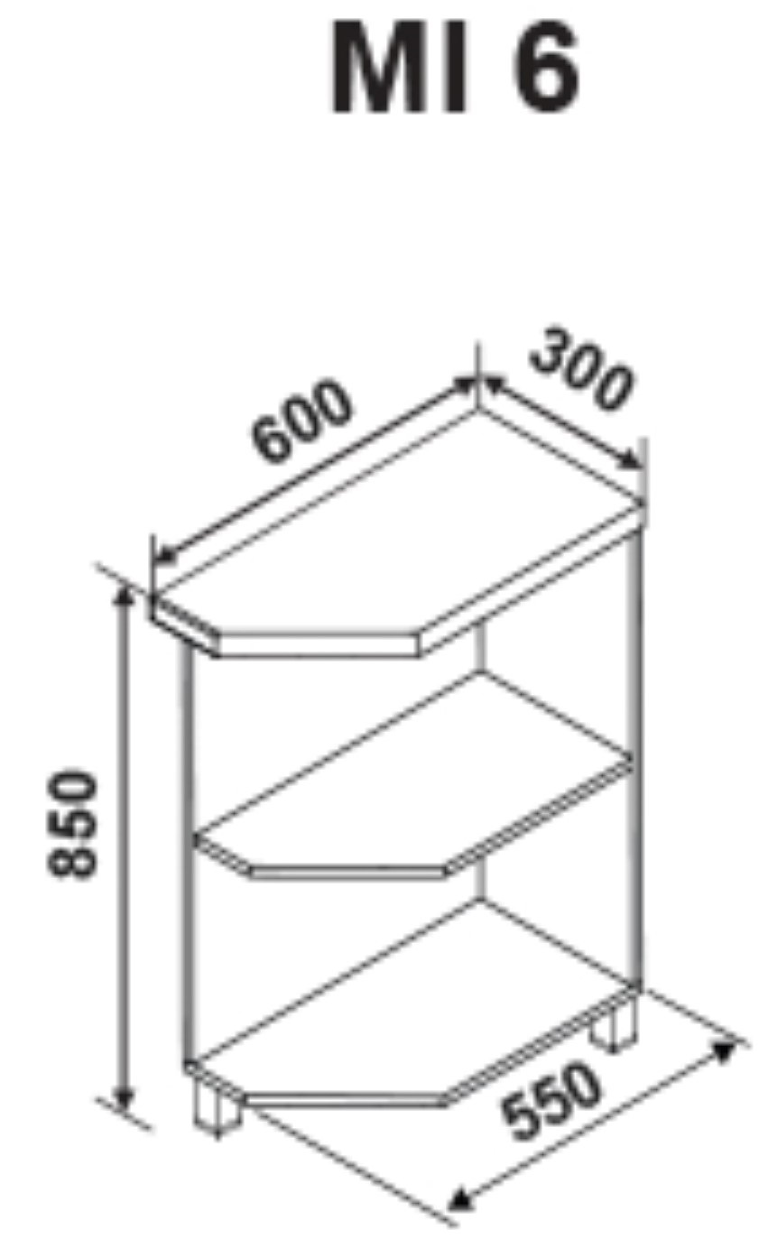 MI6 300 alsó sarok modul