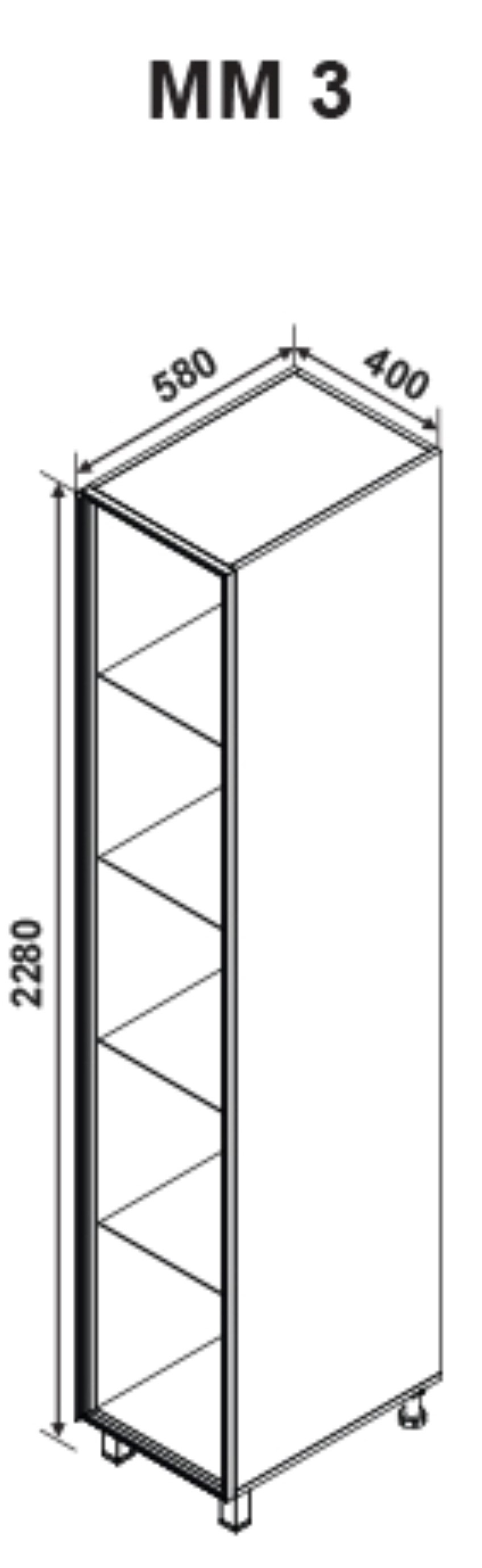 MM3 400 magas vitrines modul