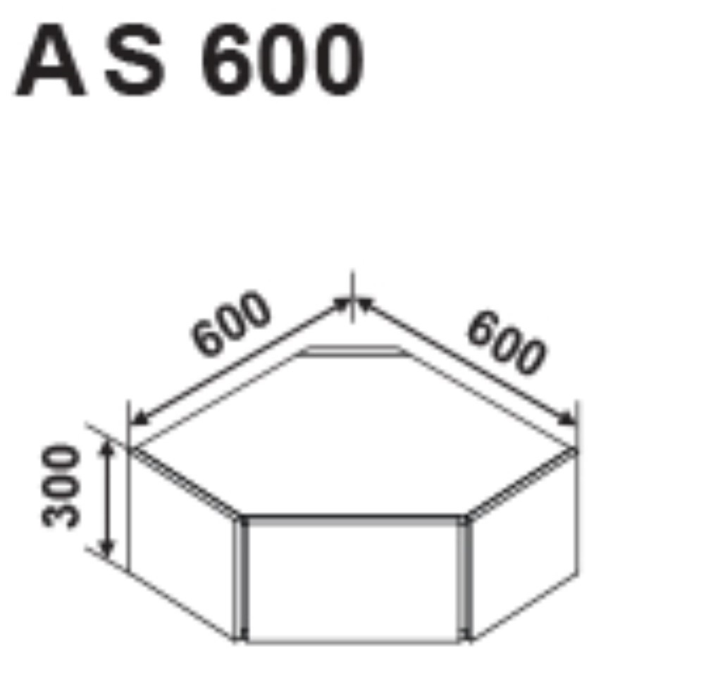 AS 600 felső sarok magasító modul