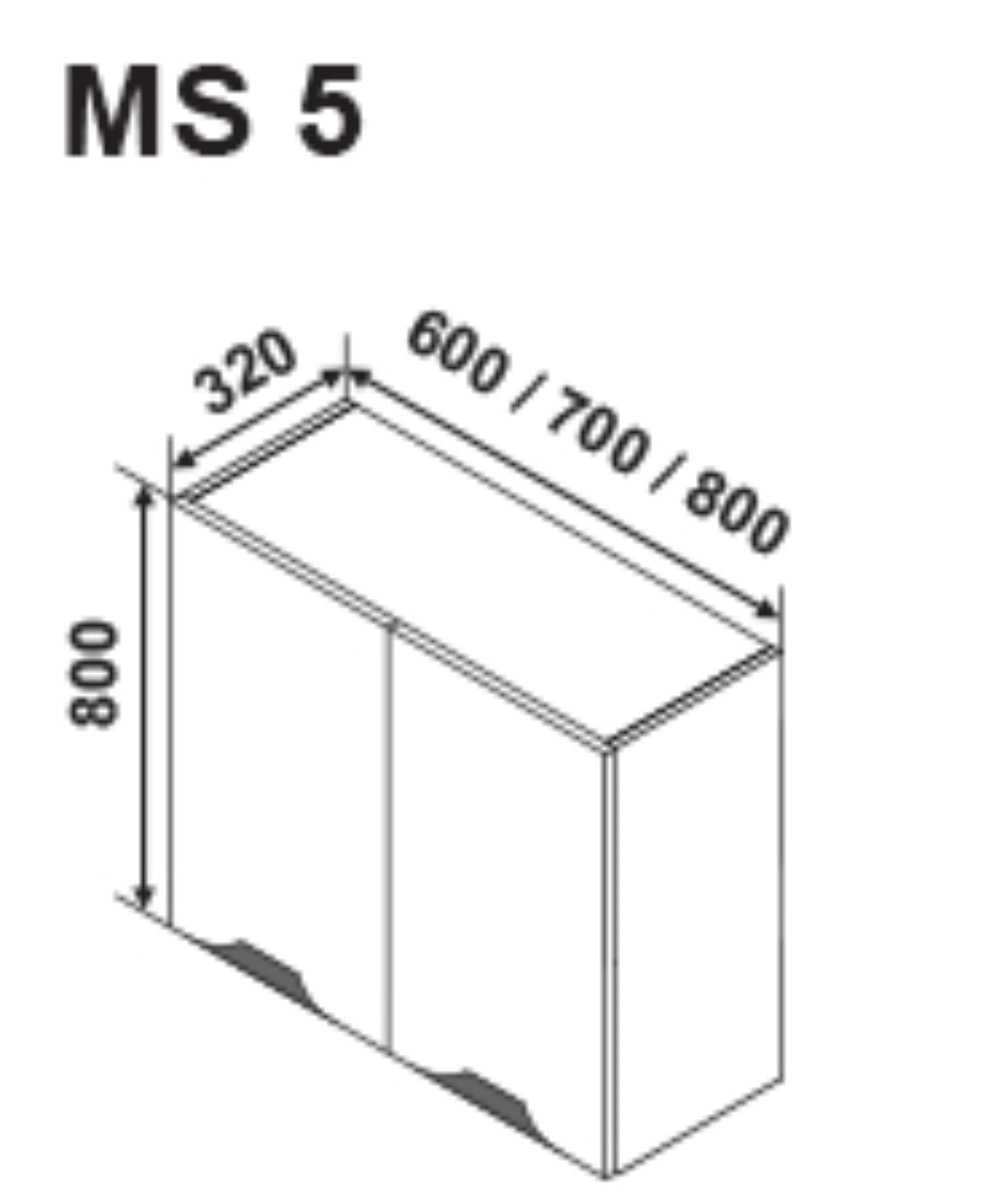 MS5 700 felső kétajtós modul