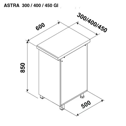 300 GI  1 ajtós