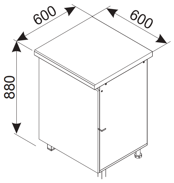 600 CI  1 ajtós