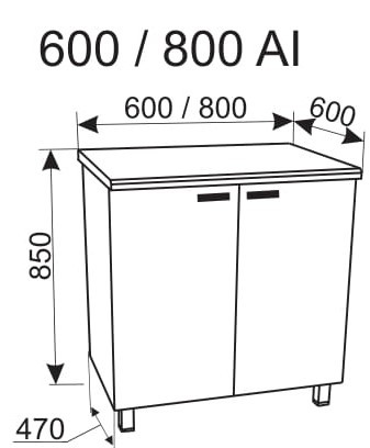 600 AI  mosogató