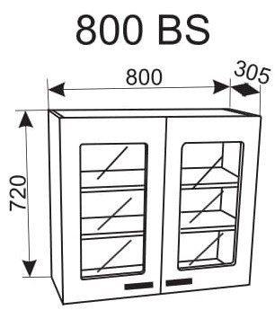 800 BS üveges